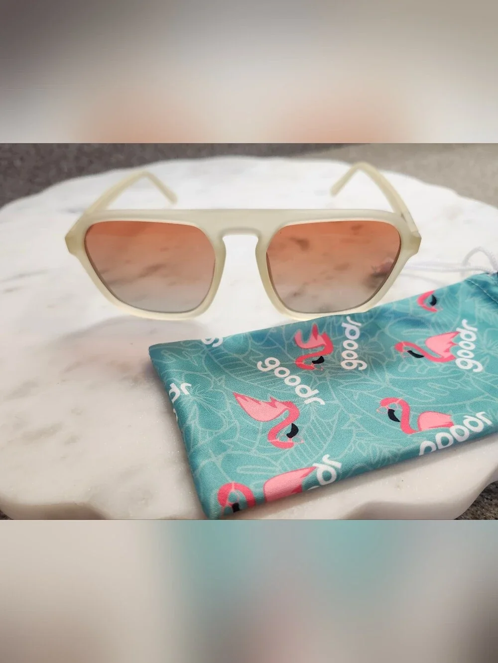 Goodr Impromptu Disco Nap Ivory Sunglasses